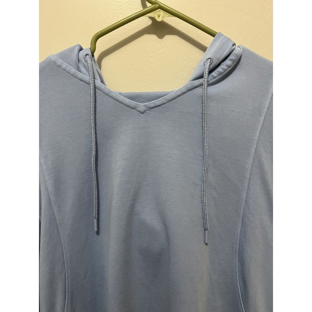 Athleta Sundown Hoodie Sweatshirt Light Blue Oversized Size L - Picture 2 of 6